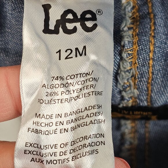 Babies 12M Blue Jean Western Farm Outdoor Cute One Piece Jumper Overalls LEE - Picture 14 of 16